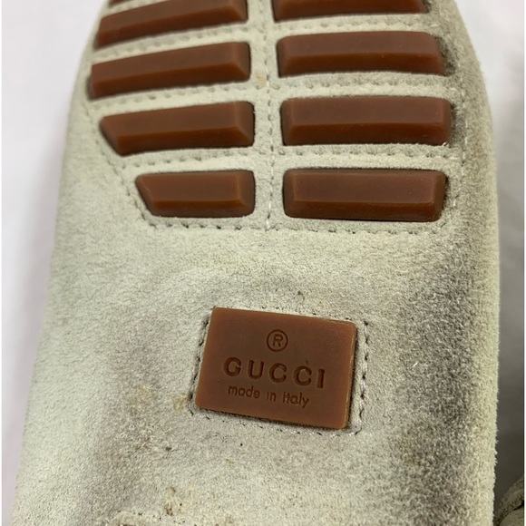 Vintage ladies GUCCI beige suede horsebit loafers shoes  38 8G - Picture 4 of 11